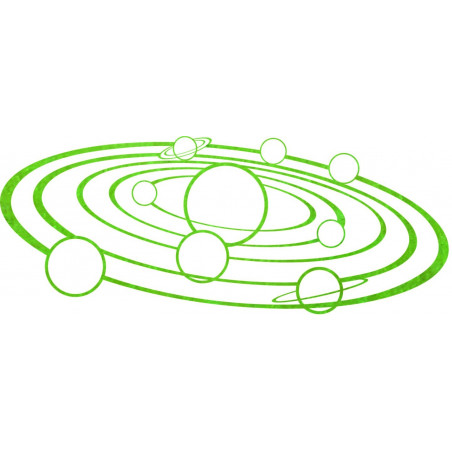 Modern wall painting solar system - SOLAR