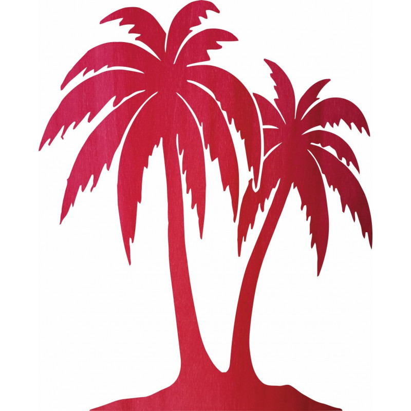 Carved painting on the wall of a palm tree -...