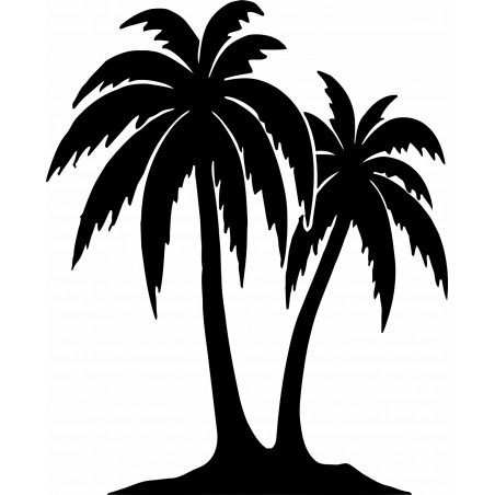 Carved painting on the wall of a palm tree - TROPICAL | SENTOP