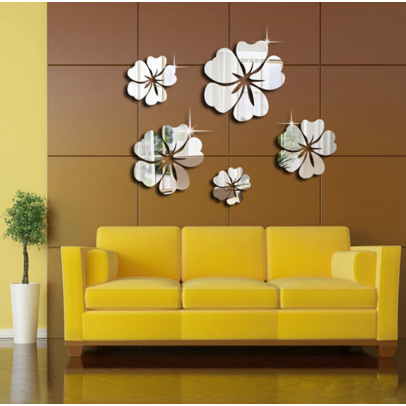 Decorative mirrors. Mirror wall sticker, as a picture or decoration, 3d acrylic sticker