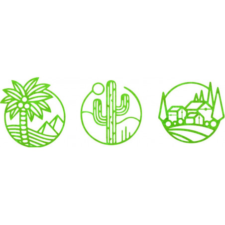 Three-piece wall painting Sahara - ARAHSA