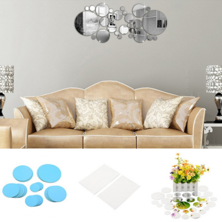 Decorative mirrors. Mirror wall sticker, as a picture or decoration, 3d acrylic sticker