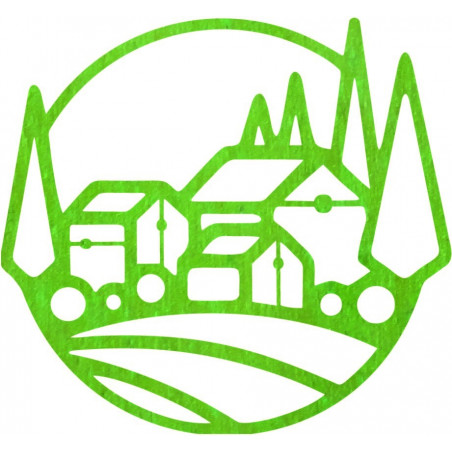 Wooden picture on the wall of houses