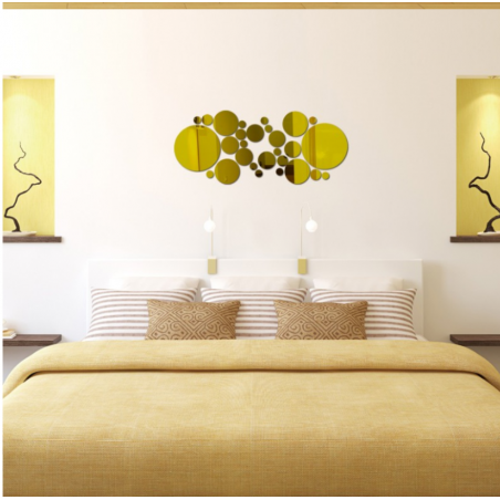 Decorative mirrors. Mirror stickers for the wall, as a picture or decoration, 3D acrylic sticker