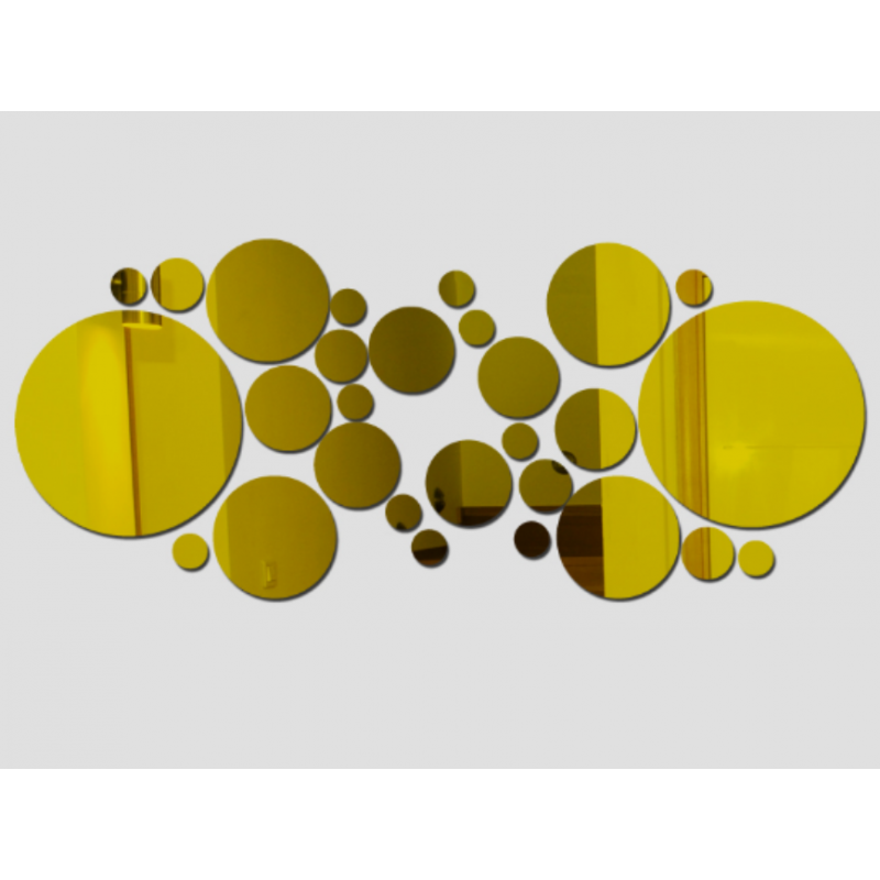 Decorative mirrors. Mirror stickers for the wall, as a picture or decoration, 3D acrylic sticker
