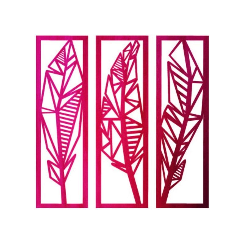 Modern three-piece painting banana leaves - MUSACEAE