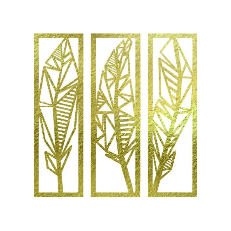 Modern three-piece painting banana leaves - MUSACEAE