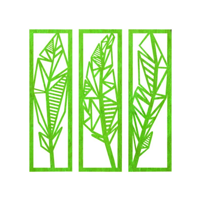 Modern three-piece painting banana leaves - MUSACEAE