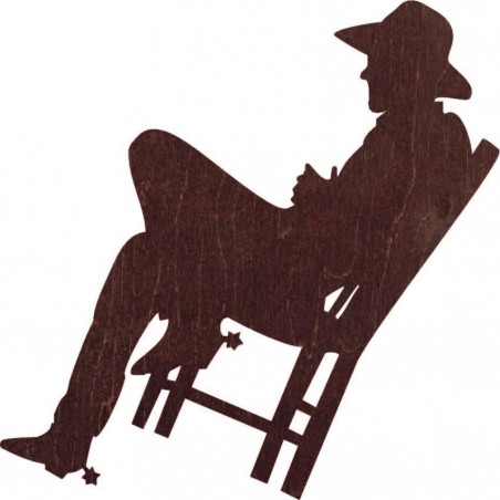 Elegant wooden picture on the wall - COWBOY | SENTOP