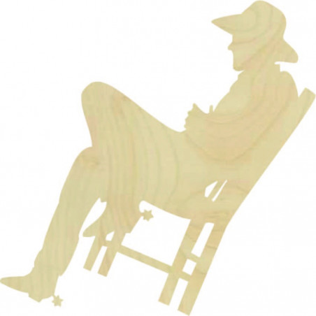 Elegant wooden picture on the wall - COWBOY | SENTOP