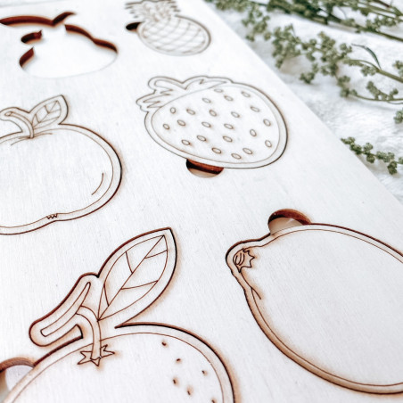 Wooden montessori insert for children - FRUIT | SENTOP