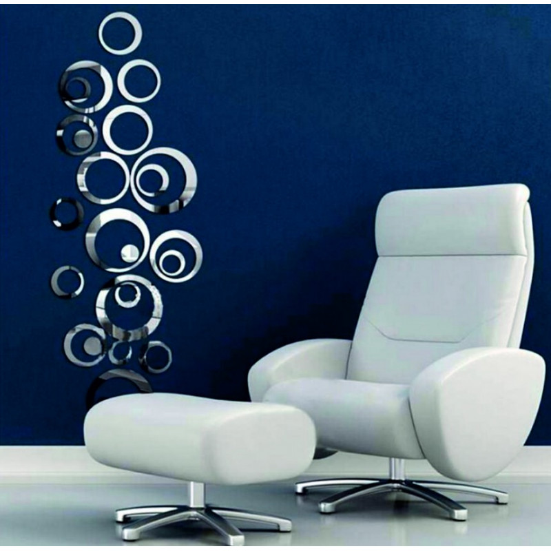 Decorative mirrors. Mirror stickers for the wall, as a picture or decoration, 3D acrylic sticker