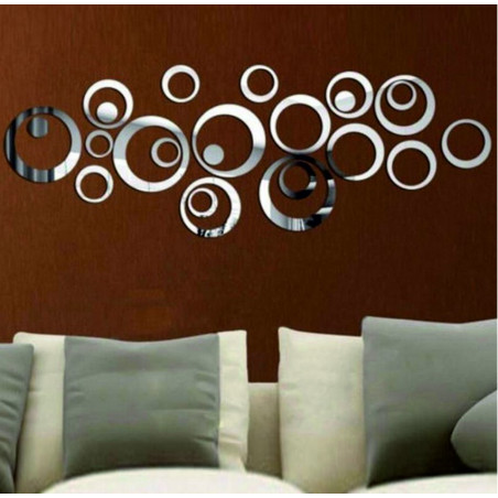 Decorative mirrors. Mirror stickers for the wall, as a picture or decoration, 3D acrylic sticker