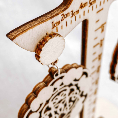 Wooden natural hanging earrings AURORA - MONATY | SENTOP