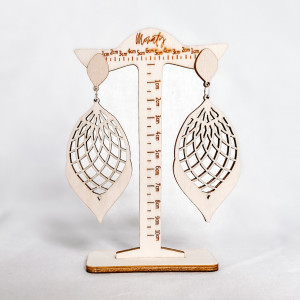 Wooden natural hanging earrings MELLIFLUOUS - MONATY |... 2