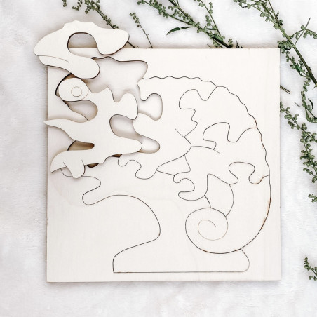 Wooden montessori insert for children - CHAMELEON | SENTOP