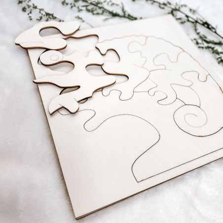 Wooden montessori insert for children - CHAMELEON | SENTOP