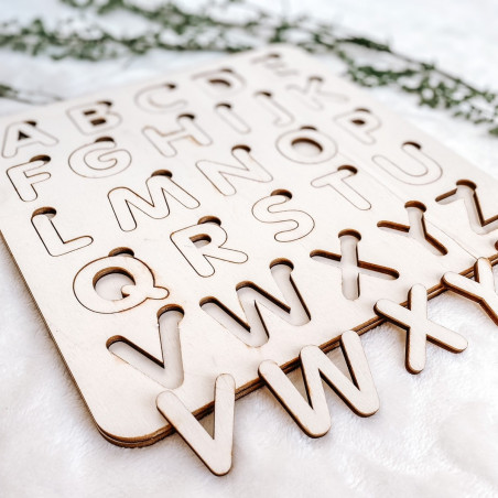 Wooden montessori insert for children - ALPHABET | SENTOP