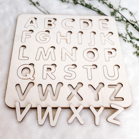 Wooden montessori insert for children - ALPHABET | SENTOP