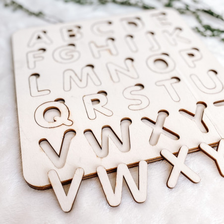 Wooden montessori insert for children - ALPHABET | SENTOP