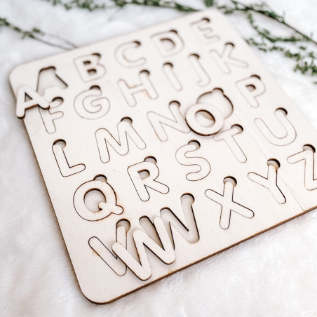 Wooden montessori insert for children - ALPHABET | SENTOP