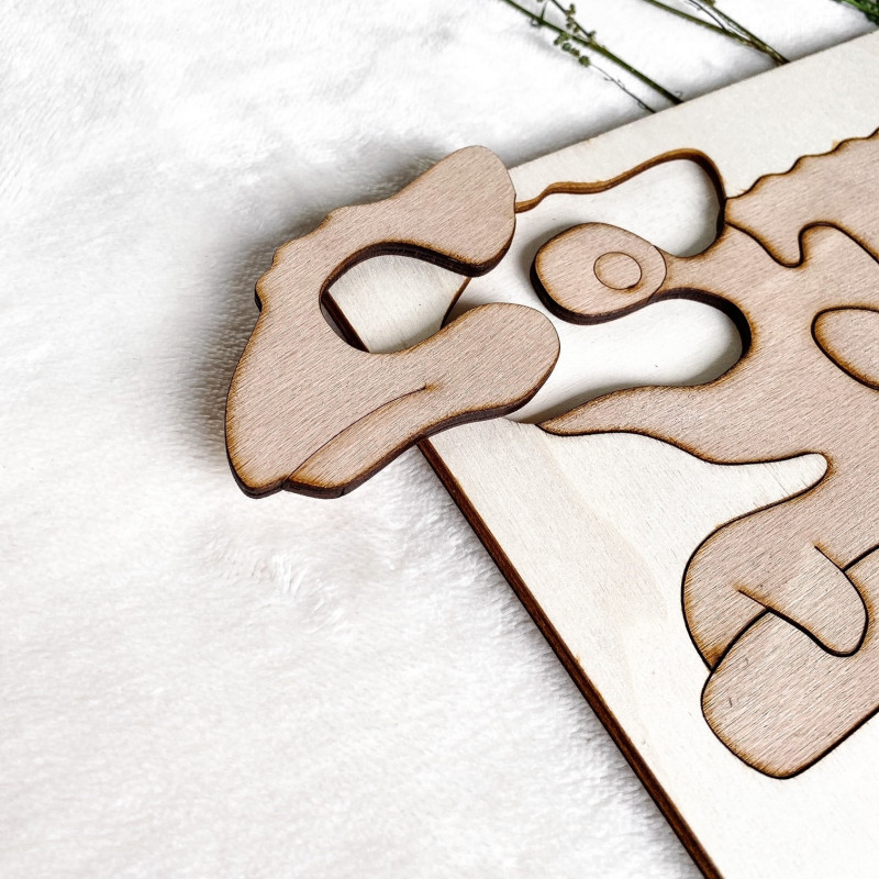 Bicolor wooden montessori insert for children -...
