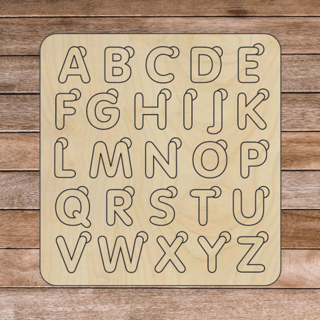 Wooden montessori insert for children - ALPHABET | SENTOP