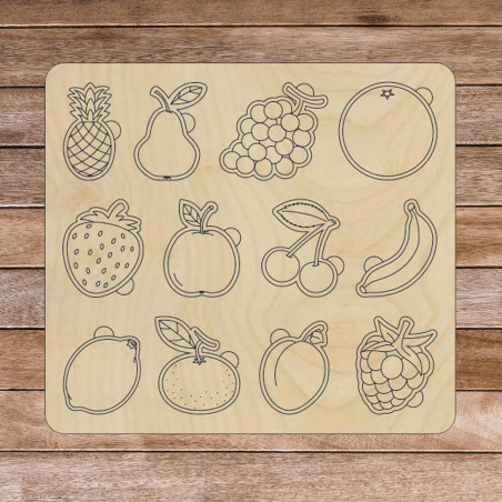 Wooden montessori insert for children - FRUIT | SENTOP