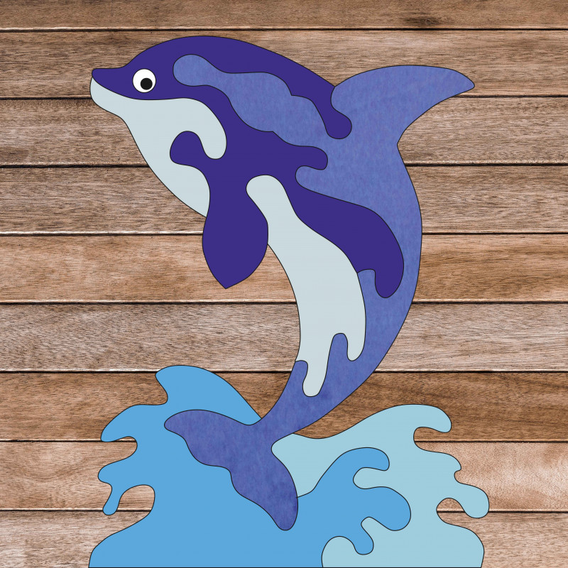 Montessori wooden sensory aid - Dolphin |...