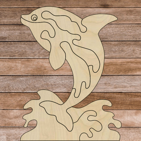 Montessori wooden sensory aid - Dolphin | SENTOP H015 Poplar