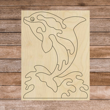 Montessori wooden sensory aid - Dolphin | SENTOP H015 Poplar
