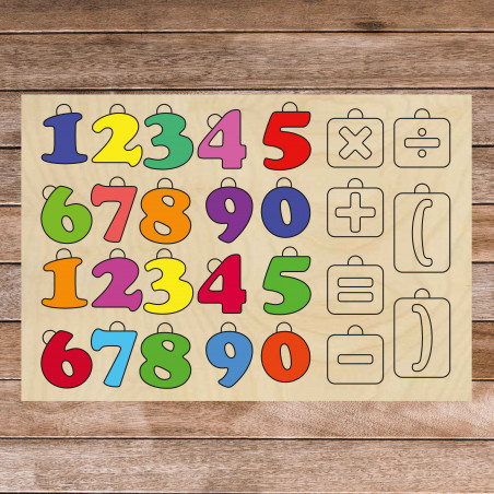 Montessori wooden sensory aid - Mathematics | SENTOP H017 Poplar
