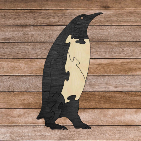 Wooden montessori educational puzzle - Penguin | SENTOP H019 Poplar