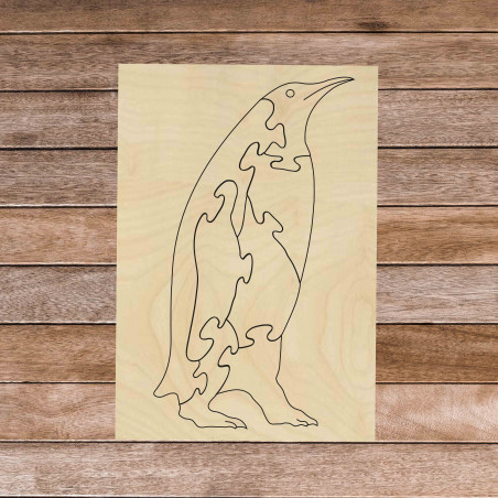 Wooden montessori educational puzzle - Penguin | SENTOP H019 Poplar