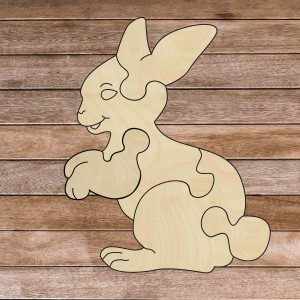 Wooden montessori educational puzzle - Bunny | SENTOP...