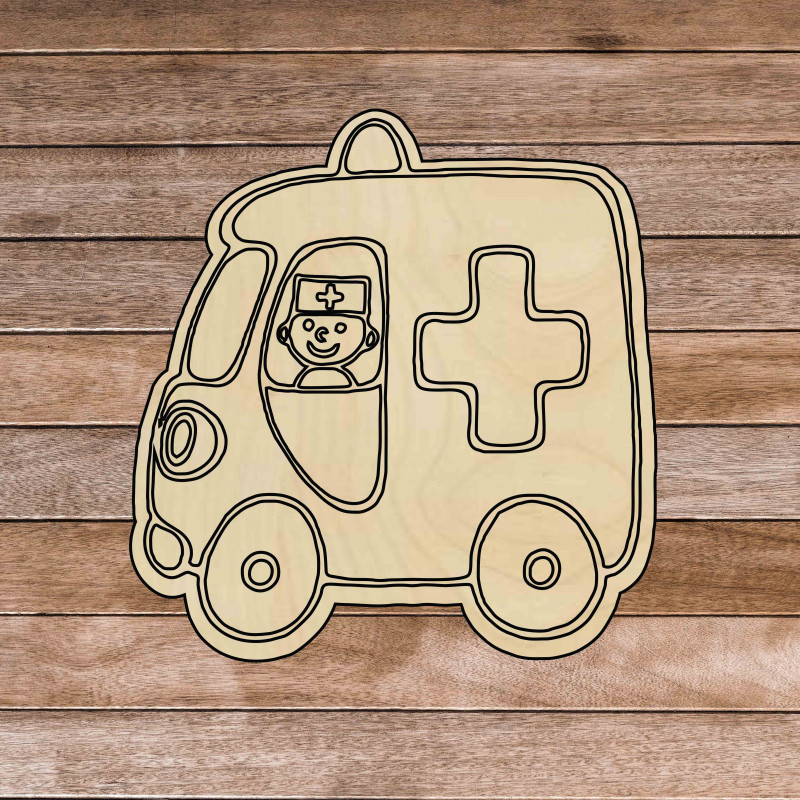 Montessori wooden insert - Vehicles | SENTOP