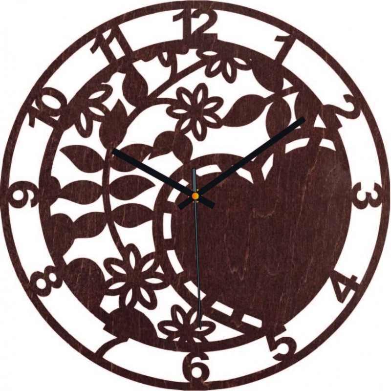 Wooden wall clock nature - ORTORIK