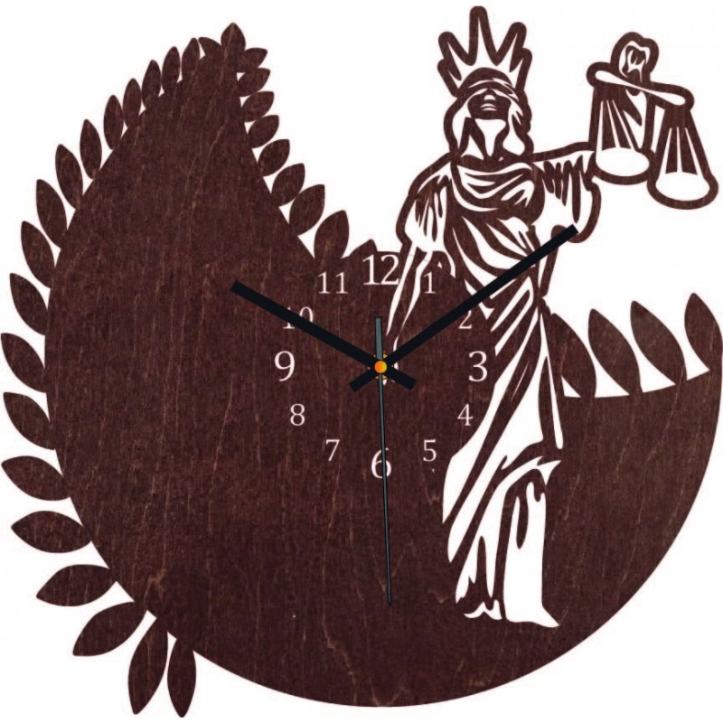 Zodiac sign clock - Libra - black and natural