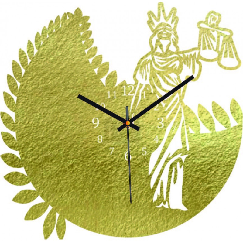 Clock sign of the zodiac - Libra - both black...