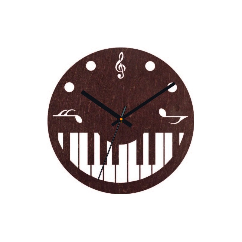 Wall Clock sheet music and piano - HORTO