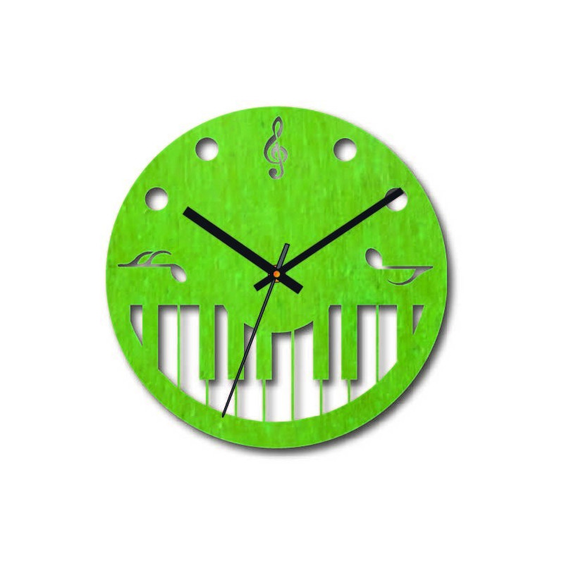 Wall Clock sheet music and piano - HORTO