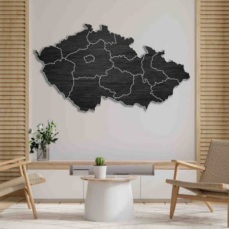 Puzzle wooden wall map Czech Republic