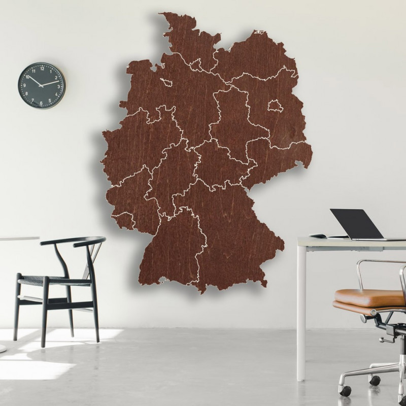 Wooden wall map Germany - 16 pieces | SENTOP