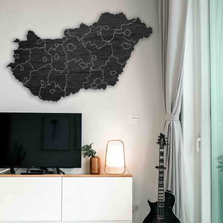 Wooden wall map of Hungary - 40 pieces | SENTOP M005