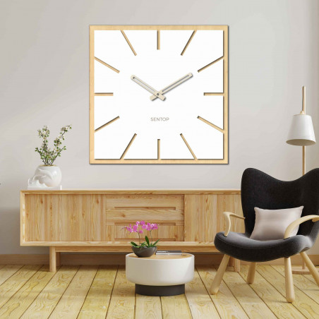 Wooden wall clock made of HDF MAPLE - up to 50 x 50 cm | HDFK022