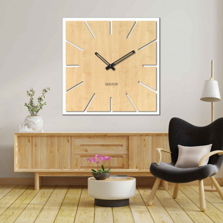 Wooden wall clock made of HDF MAPLE - up to 50 x 50 cm | HDFK022