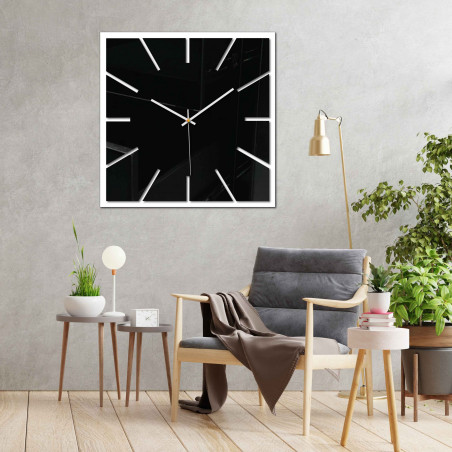 Modern mirror wall clock for an elegant interior