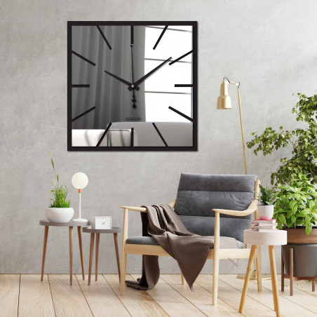 Modern mirror wall clock for an elegant interior