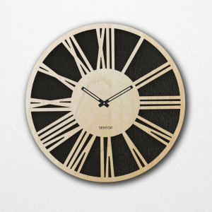 Wooden wall clock with Roman numerals - SONTA 2