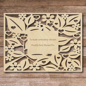 Wooden board with custom text - up to 60 x 80 cm